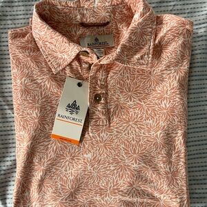 RAINFOREST Men's Coral Leaf Print Polo